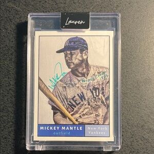 Mickey Mantle Artist Signed Topps Project 70 Numbered Card
